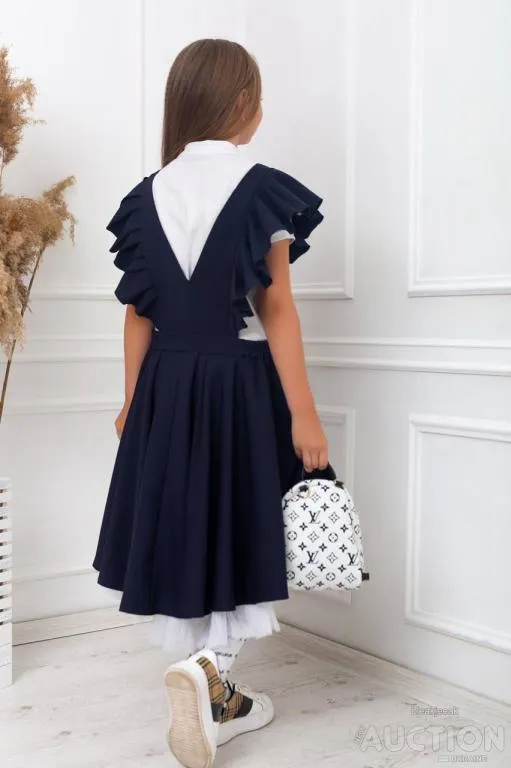 Сарафан для дівчинки колір темно синій З аукціону