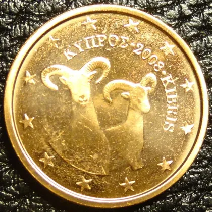 фото, 2 євроценти 2008 Кіпр UNC