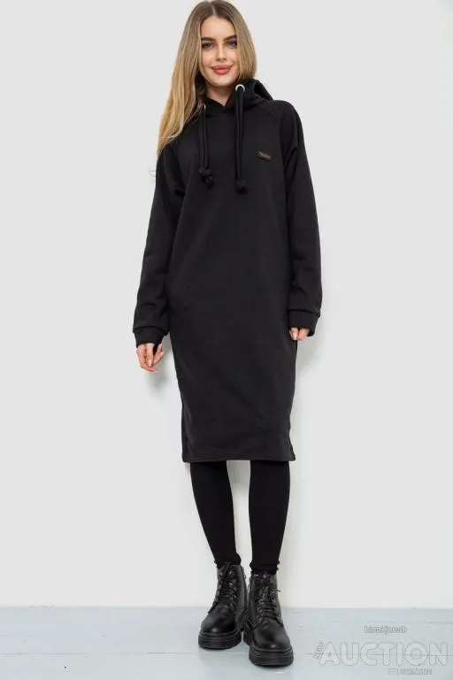 Туника женская на флисе, цвет черный, 243R462 Ціна