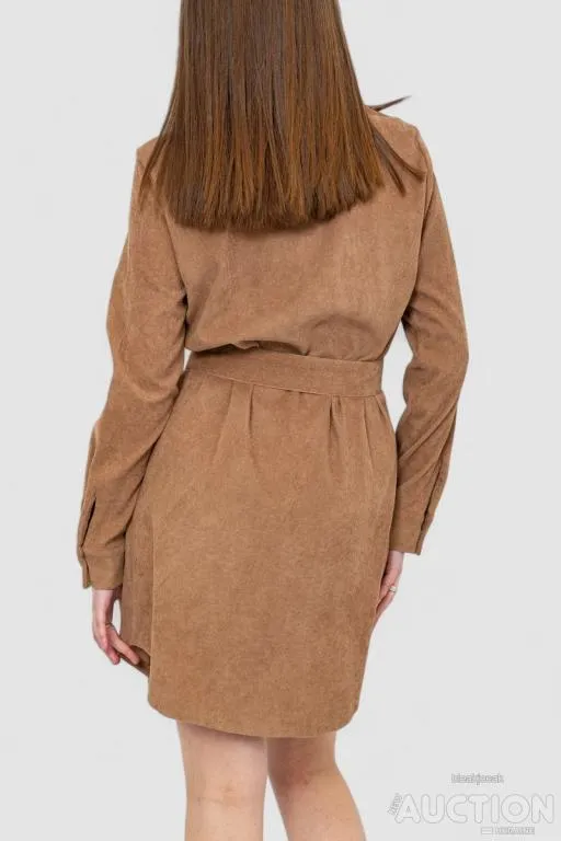 Платье-рубашка, цвет темно-бежевый, 102R5135 Продаж