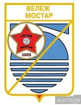 фото, значок футбол  ФК Вележ, Мостар Босния и Герцеговина   (серия герб города и эмблема клуба)