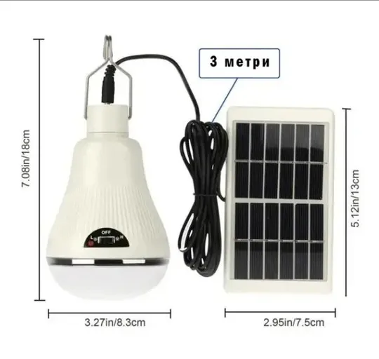 Аккумуляторный фонарик 10W с солнечной панелью Golden Road GR-020 для улицы и помещений Ціна