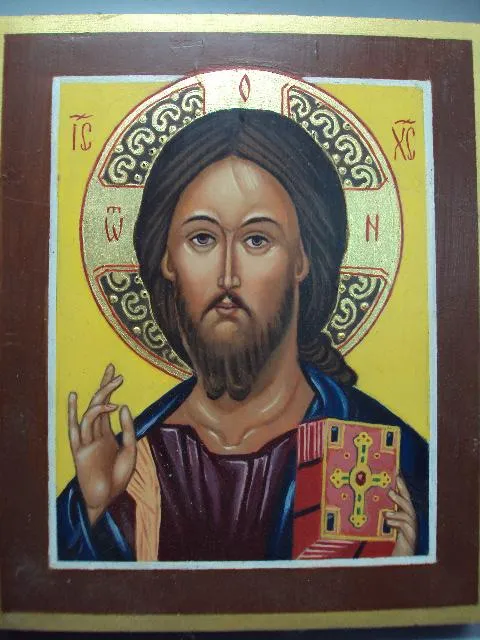 Иконы венчальная пара Богородица и Иисус Христос дерево икона 2,7 х 15,6 х 18,8 см лот 2 шт №13907 Де купити