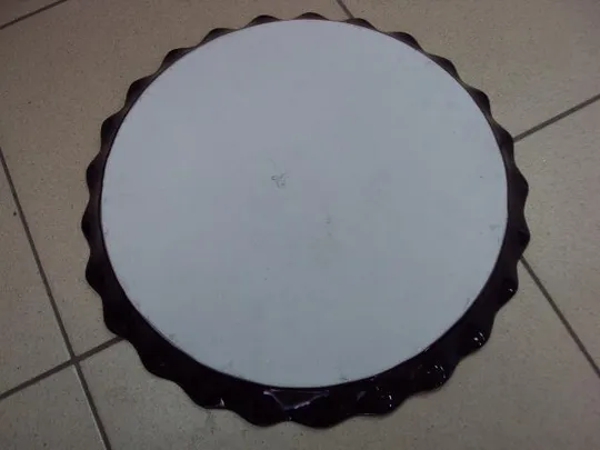 Поднос черный фарфор полонное узор цветы позолота диаметр 32,3 см №11675 Характеристики