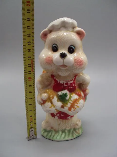 Купити Подставка для кухонных принадлежностей, столовых приборов мишка фарфор карандашница 18 см №13476