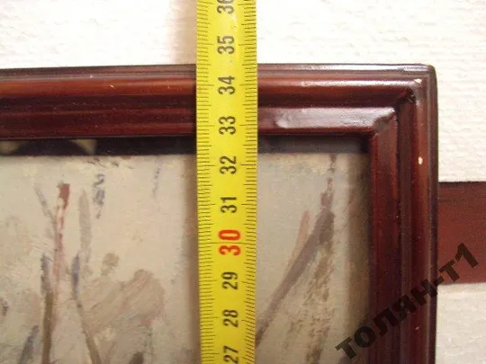 Картина Зимний пейзаж. масло двп 42х34,5 см №76 Продаж