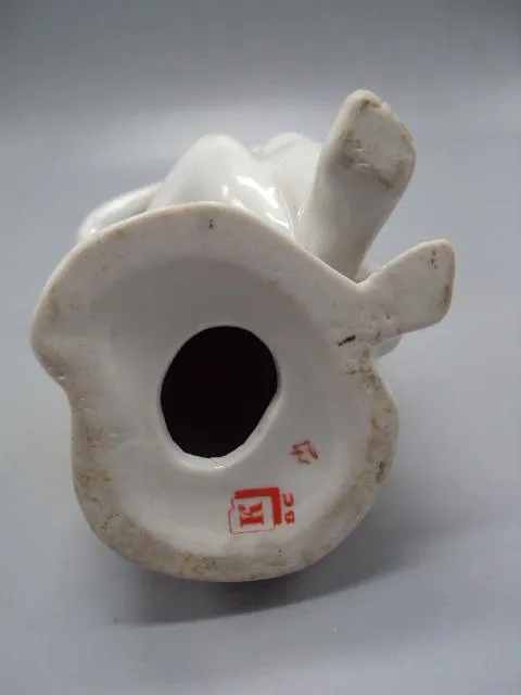 Фигура фарфор статуэтка Киев обнаженная девушка моет голову ню утро пляжница прическа 19,1 см №14450 Де купити