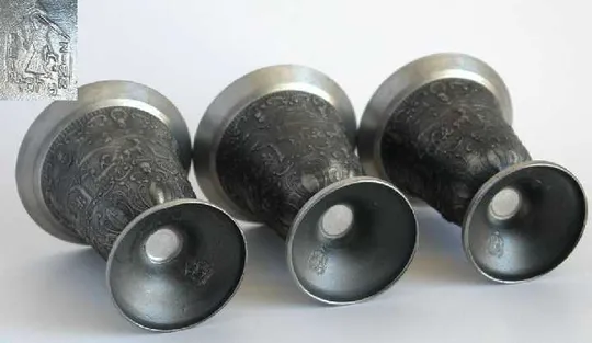 Олов&#039;яні винні келихи, 3 шт. по 200 мл, Німеччина Продаж