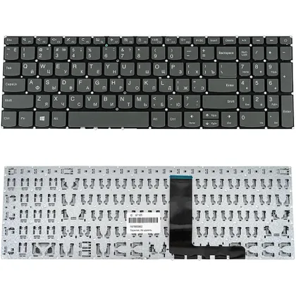 фото, Клавіатура для ноутбука LENOVO (IdeaPad: 320-15 series) rus, onyx black, без фрейма