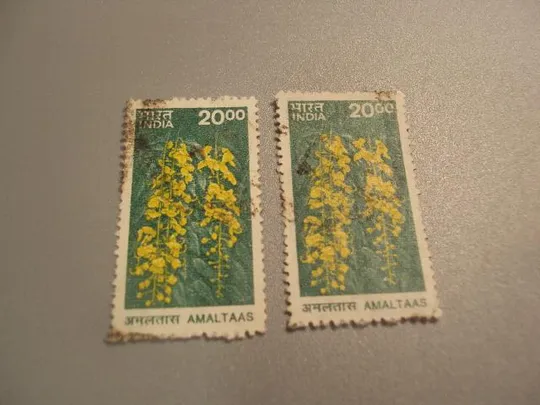 марки Индия 2000 цветы флора амалтаас лот 2 шт гаш №1742 Ціна