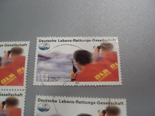 марки сцепки Германия 2003 служба форма Немецкое общество спасения жизни лот 4 шт гаш №1984 Продаж