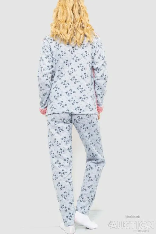 Пижама женская махра, цвет пудровый, 214R0218 Продаж