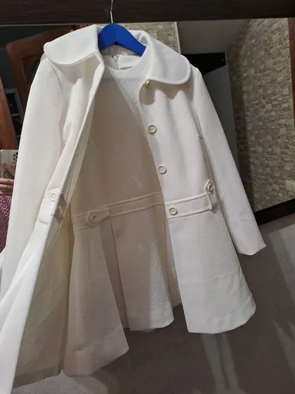 фото, Тренч та сукня. плащ. нарядний костюм. ретро. на 6-7р.