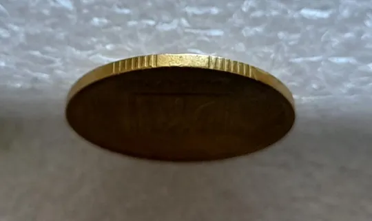 (4387) 50 копійок 1992 1АВк царапина штемпеля + викрошки в році випуску (50 копеек 1992 1АВк брак) Недорого