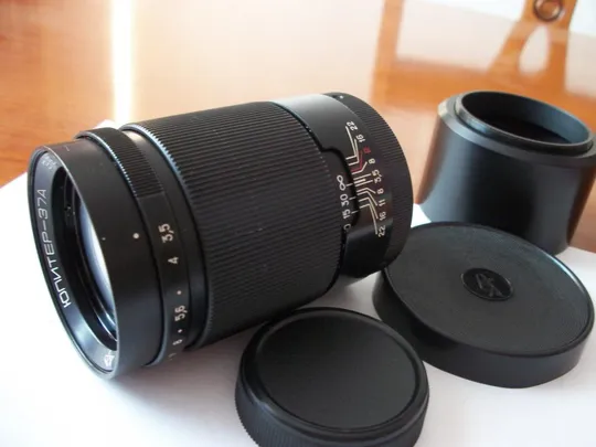 Объектив Юпитер-37А. Олимпийский. M-42, N-7913168 отличный, как нов. Бленда, крышки, футляр Цена-мин Інтернет-аукціон