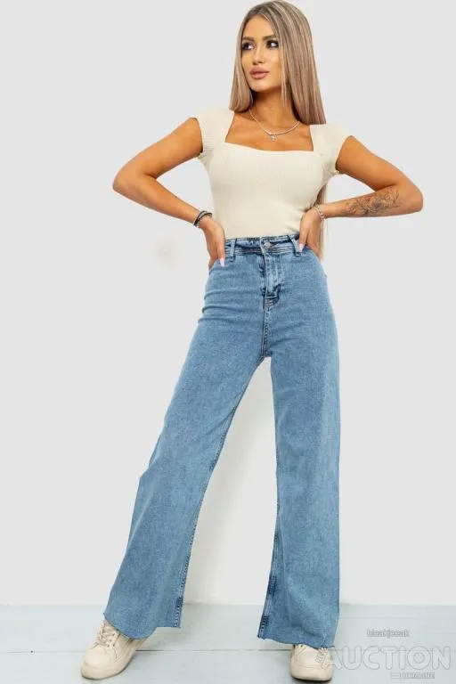 Купити Джинсы женские, цвет темно-голубой, 244R416-2021