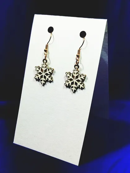 фото, Сережки “Золота сніжинка”