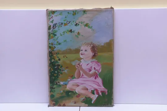 Картина Девочка с птичками. 1967 г. холст масло 40х60 см №60 Ціна