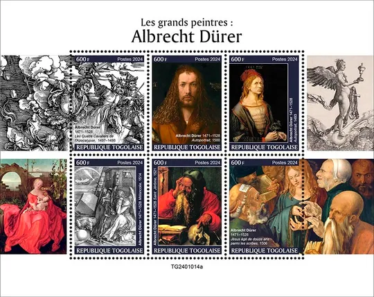Того-Живопись-Великие Художники-2024. Чистые полные красивые комплекты-8 М/Листов. Оптовый Лот! MNH. З аукціону