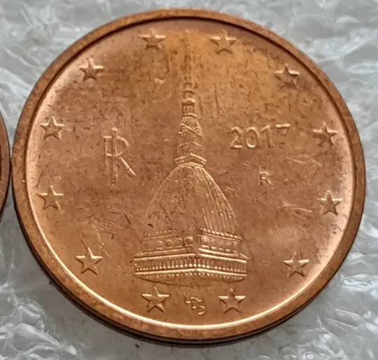 (1794) 1 євроцент 2017 та 2 євроценти 2017 Італія - 2 монети одним лотом (1 евроцент 2017, 2 евроцента 2017 Италия) З аукціону