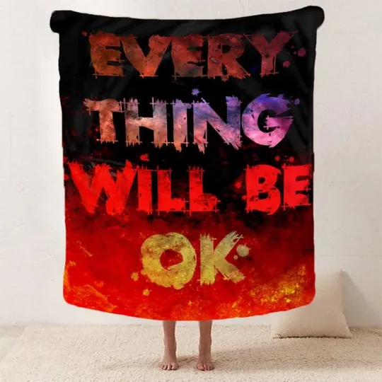 Купити Плед 3D мотивационный "EVERY THING WILL BE OK №2" 2744_B 12828 135х160 см