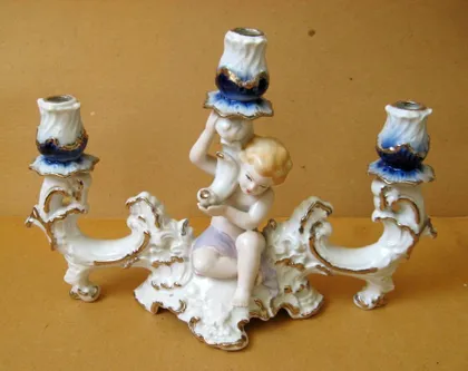фото, Фарфоровый підсвічник - ПУТТО = Crown - Regent - Fine Porcelaine