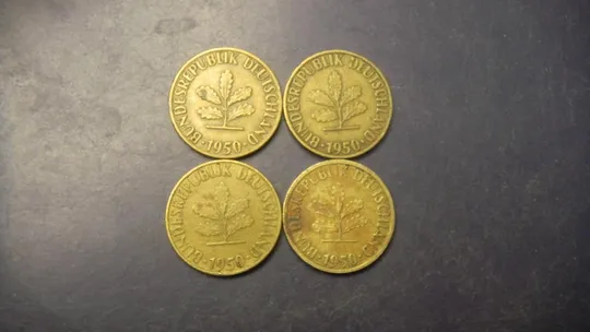 Купити 5 пфенігів 1950 ФРН (всі монетні двори)