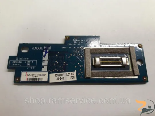 Сканер відбитка пальця для ноутбука Toshiba P200, *LS-3401P REV:1.0, б/в Ціна