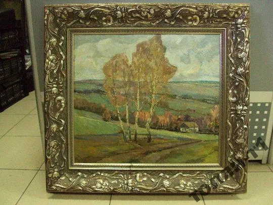 картина Пейзаж деревья. Окресности с.Гуменцы 1978 г. Матюшин Н.Н. без рамы 50х50 см масло №139 Ціна