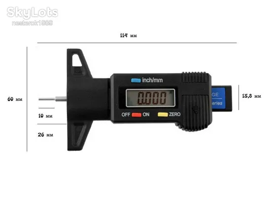 Цифровой измеритель глубины протектора шин 0.01мм З аукціону