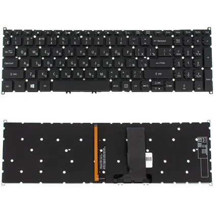 фото, Клавиатура для ноутбука ACER (AS: SP515-51) rus, black, без фрейма, подсветка клавиш