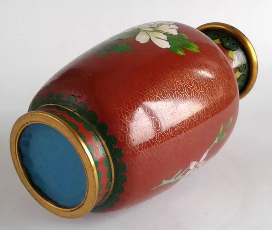 Антикварна колекційна ваза клуазоне Cloisonne латунь #2 Недорого