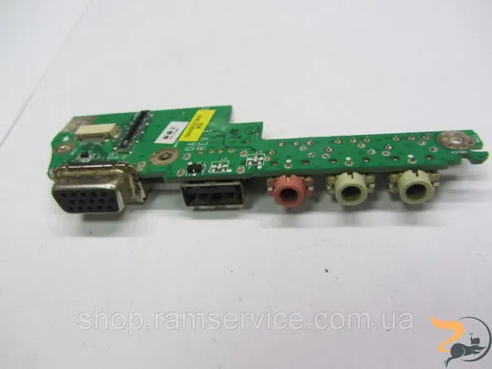 Роз’єми audio, USB, VGA для ноутбука Asus X55A, *DA0NL2TB6E0 REV:E, б/в Ціна