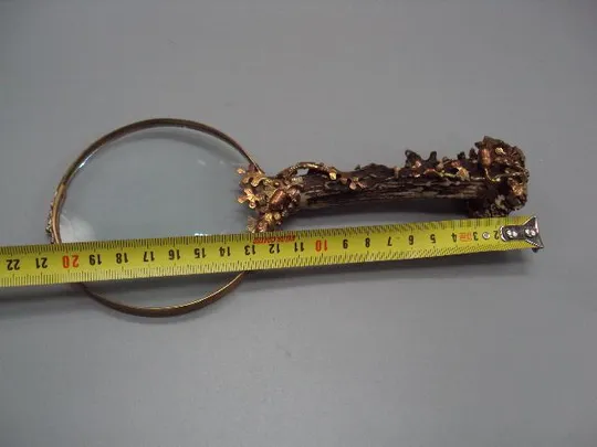 Купити Подарочная линза увеличительное стекло лупа желуди и листья латунь, рог оленя 20,7 х 9 см №13488