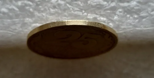 (5823) 25 копійок 1992 1.2ААв латунь темна (25 копеек 1992 1.2ААв латунь темная) З аукціону