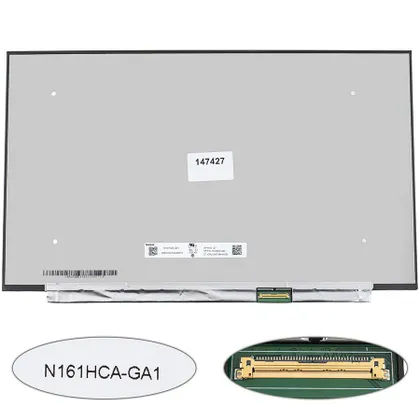 фото, Матриця 16.1" N161HCA-GA1 (1920*1080, 40pin(eDP, IPS, 144Hz), LED, SLIM(без планок та вушок), матова, роз'єм праворуч внизу) для