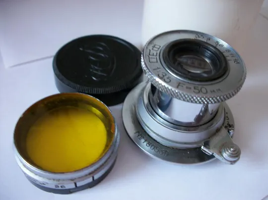 Объектив Фэд 1:3,5 , f=50mm , тубусный , футляр, оригинальная задняя крышка и светофильтр Ціна