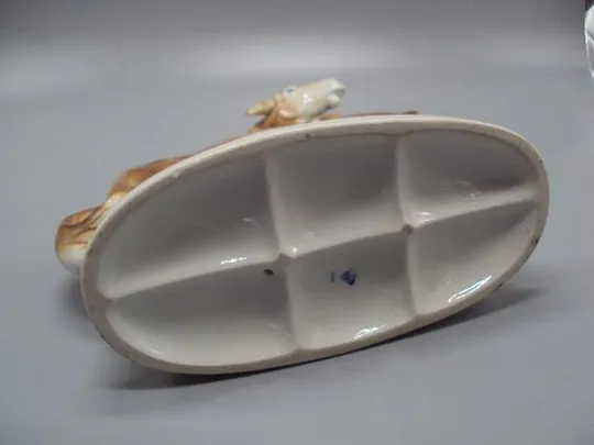 Фигура фарфор Германия Липпельсдорф лошадь конь клеймо корона 1877 ГДР Lippelsdorf 23,8 см №14253 Недорого