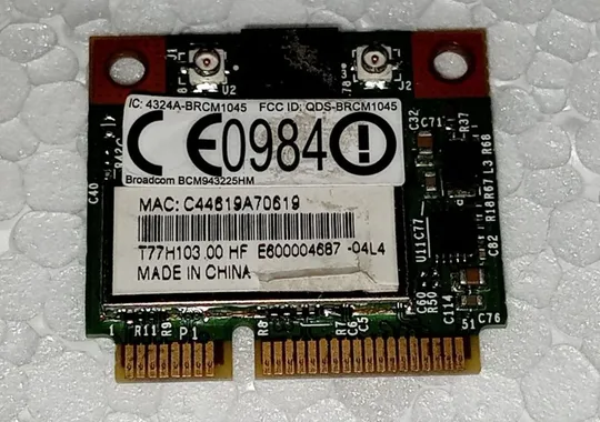 WIFI адаптер з ноутбука ACER ASPIRE 7551G 7741G Broadcom BCM943225HM T77H103 З аукціону