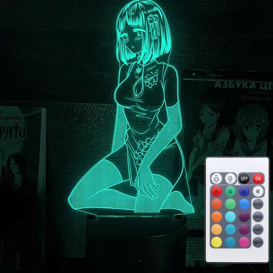 Акриловий світильник-нічник з пультом 16 кольорів Хіната Хьюга 2 tty-n002331 Ціна