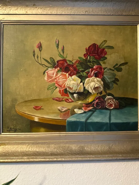 Натюрморт з трояндами, масло на полотні, 1941 р., авторська робота Ціна