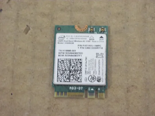 номер0197-28 Wi-Fi адаптер Intel 3160NGW PA5165U-1MPC для TOSHIBA SATELLITE L50 B L50 D оригінал Ціна