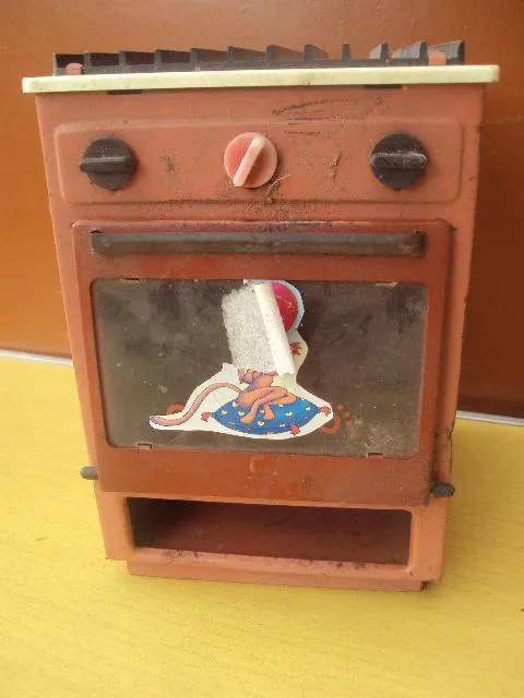 Кукольная духовая печь и плита ссср Духовка для куклы металл б/у №3241 Недорого