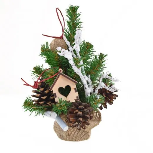 Елка искусственная YES Домик в лесу 904299 25 см зеленая Ціна