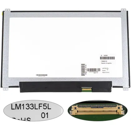 фото, Матриця 13.3 LM133LF5L01 (1920*1080, 30pin(eDP, IPS) LED, SLIM(вертикальні вушки), матова, роз'єм праворуч знизу) для ноутбука