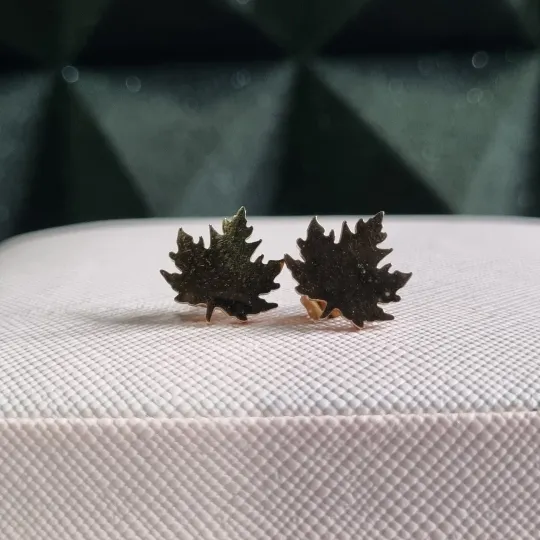 Сережки "Кленовий лист" Ціна