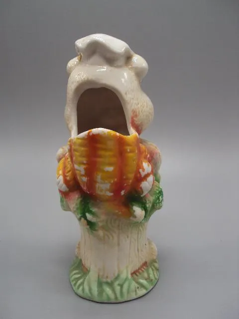 Подставка для кухонных принадлежностей, столовых приборов мишка фарфор карандашница 18 см №13476 Недорого