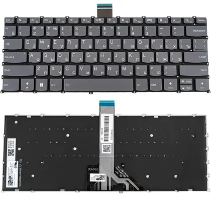 фото, Клавіатура для ноутбука LENOVO (IdeaPad Pro: 5-14 series), рос, onyx black, без фрейма, підсвітка клавіш