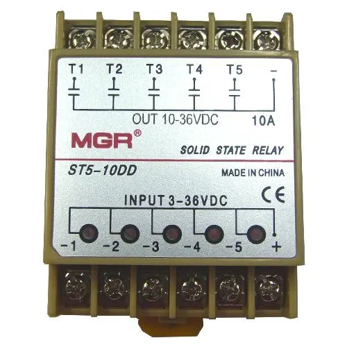 5-канальное твердотельное реле SSR ST5-10DD 10А DC-DC Ціна