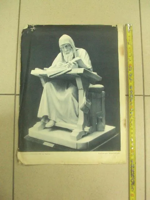 литографии скульптура нестор летописец, царь иван грозный, петр 1, ермак  №8344 Ціна